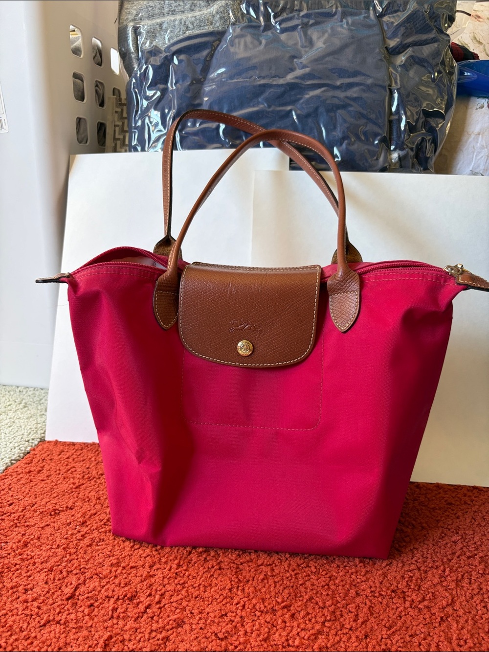 Longchamp Le Pliage Size S long handles